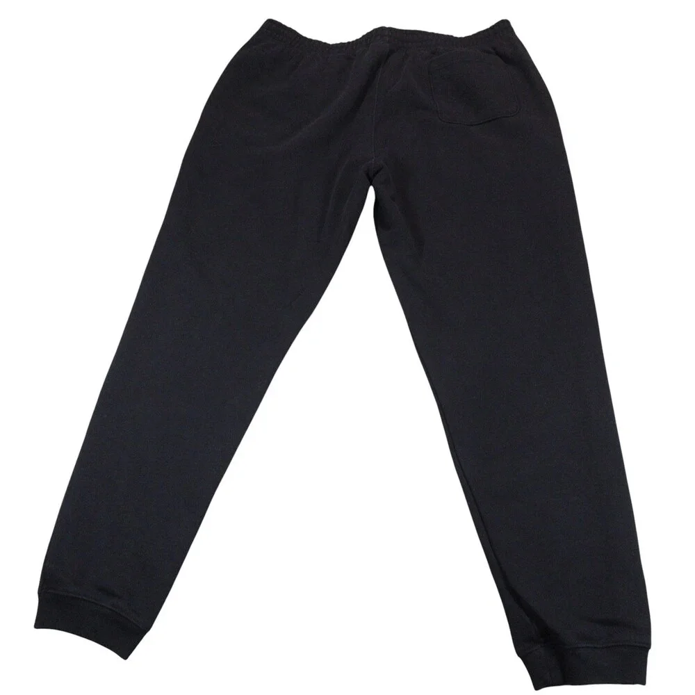 Lacoste Mens Jogger Pants‎ 2XL Navy Blue Big Croc Logo Drawstring Elastic Waist